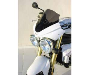 NOSE FAIRING 25 CM ERMAX FOR SPEED TRIPLE 1050 WITH LIGHT BLACK SCREEN 2010 METALLIC BLACK (PHANTOM BLACK )