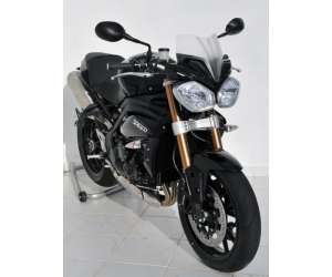 NOSE FAIRING 21 CM ERMAX FOR SPEED TRIPLE 1050 2013 SATIN GREY (MATT GRAPHITE )WITH LIGHT BLACK SCREEN 