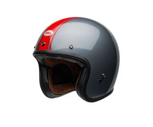 Casco Bell Jet Custom 500 Rally Helmet Gloss grigio e rosso