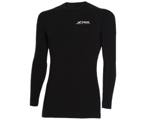 Maglia moto tecnica sportiva antivento invernale a maniche lunghe nera XTECH taglia XXS