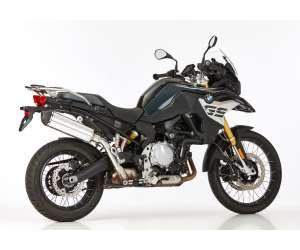 Scarico BMW F 750 GS 2018.  SHARK DSX-5 Slip on terminale di scarico Alluminio lucidato/silenziatore acciaio inossidabile nero opaco rivestito colore argento