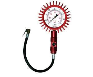 Professional pressure gauge by TVR 80 mm RED