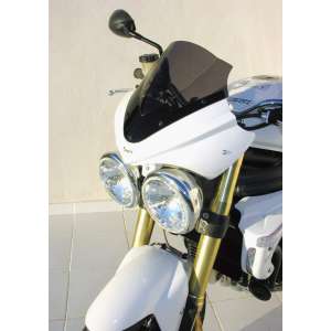 NOSE FAIRING 25 CM ERMAX FOR SPEED TRIPLE 1050 WITH LIGHT BLACK SCREEN 2010 METALLIC BLACK (PHANTOM BLACK )