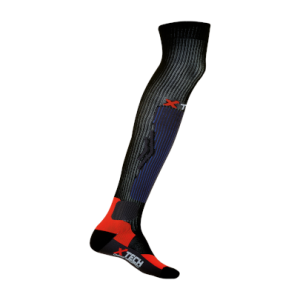 Calze moto tecniche sportive invernali compression offroad nere e arancioni XTECH taglia 35 - 38